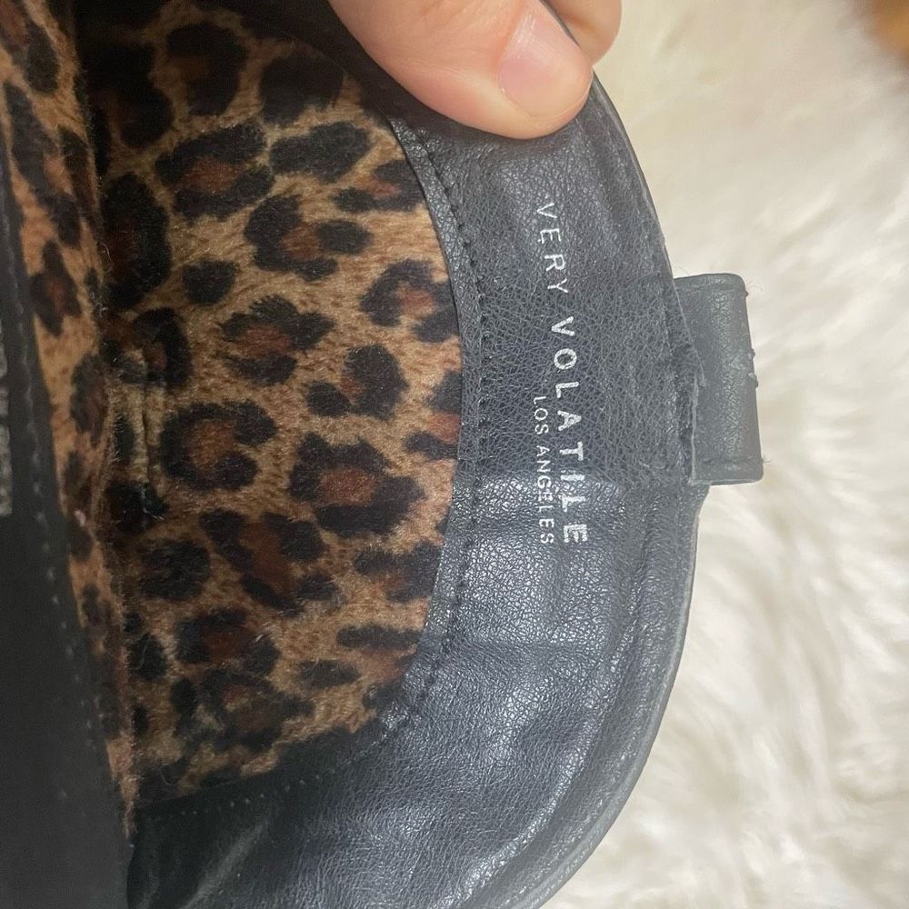 Very Volatile Los Angeles Embroidered Cowboy Boots with Leopard Print Interior - Picture 7 of 9